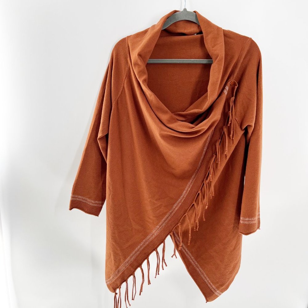 Allison + Zoe Brown Poncho Size XL New